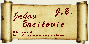 Jakov Bačilović vizit kartica